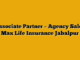 Associate Partner – Agency Sales  Max Life Insurance Jabalpur