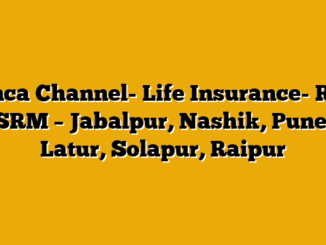 Banca Channel- Life Insurance- RM/ SRM – Jabalpur, Nashik, Pune, Latur, Solapur, Raipur