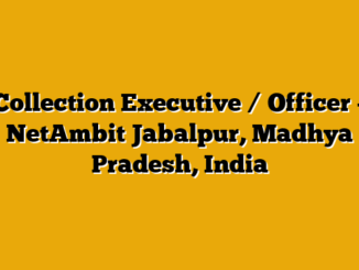 Collection Executive / Officer – NetAmbit Jabalpur, Madhya Pradesh, India