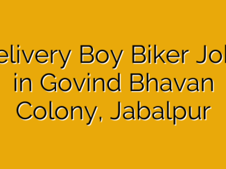 Delivery Boy Biker Jobs in Govind Bhavan Colony, Jabalpur