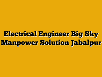 Electrical Engineer  Big Sky Manpower Solution Jabalpur