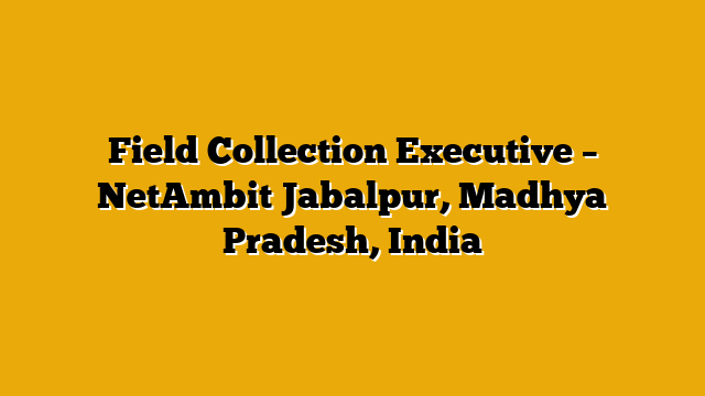 Field Collection Executive – NetAmbit Jabalpur, Madhya Pradesh, India