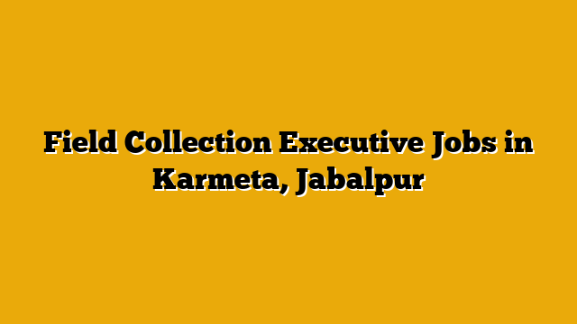 Field Collection Executive Jobs in Karmeta, Jabalpur Field Collection Executive Jobs in Karmeta, Jabalpur