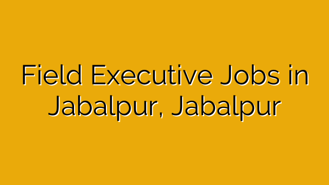 Field Executive Jobs in Jabalpur, Jabalpur