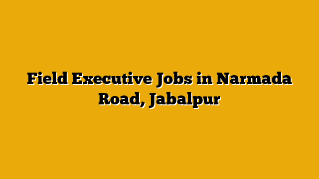 Field Executive Jobs in Narmada Road, Jabalpur
