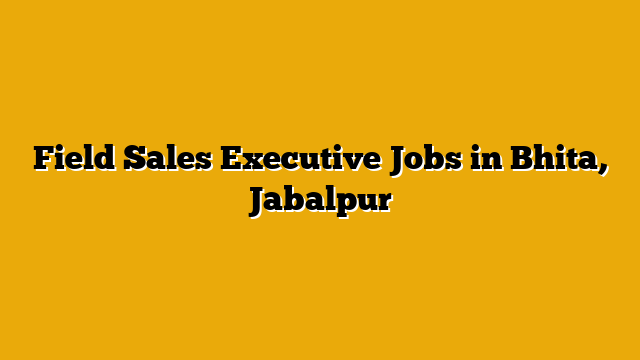 Field Sales Executive Jobs in Bhita, Jabalpur