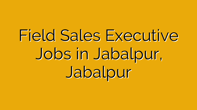 Field Sales Executive Jobs in Jabalpur, Jabalpur Field Sales Executive Jobs in Jabalpur, Jabalpur