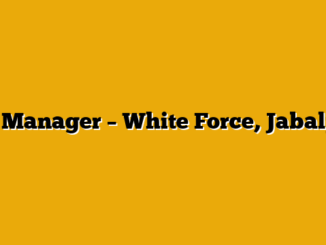 HR Manager – White Force, Jabalpur