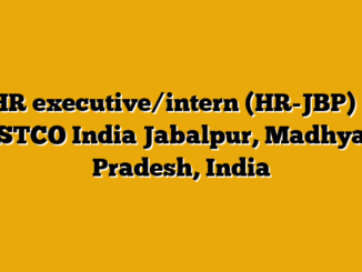 HR executive/intern (HR-JBP) – STCO India Jabalpur, Madhya Pradesh, India