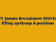 IIT Jammu Recruitment 2025 for filling up Group A positions