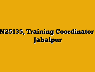 IN25135, Training Coordinator – Jabalpur