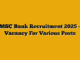 MSC Bank Recruitment 2025 – Vacancy For Various Posts