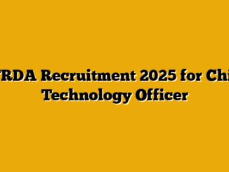 PFRDA Recruitment 2025 for Chief Technology Officer