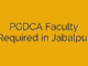 PGDCA Faculty Required in Jabalpur