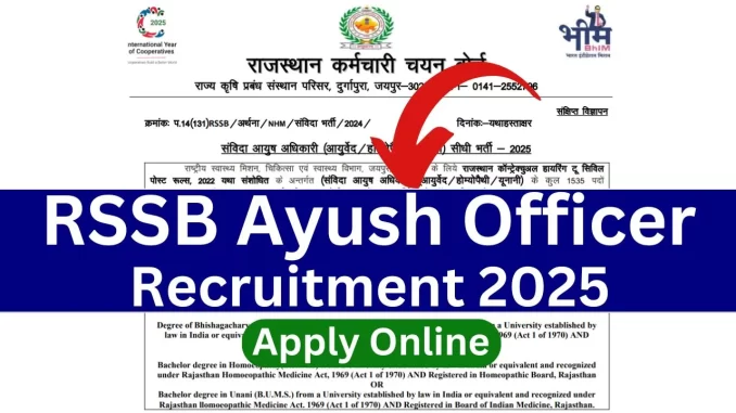 RSSB-Ayush-Officer-Recruitment-2025