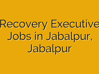 Recovery Executive Jobs in Jabalpur, Jabalpur