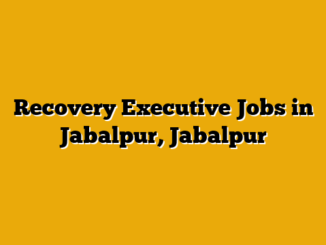 Recovery Executive Jobs in Jabalpur, Jabalpur