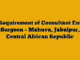 Requirement of Consultant Ent Surgeon – Mahuva, Jabalpur, Central African Republic