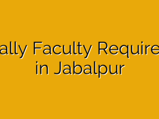 Tally Faculty Required in Jabalpur
