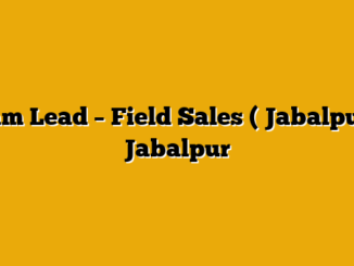 Team Lead – Field Sales ( Jabalpur) – Jabalpur