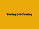 Testing Job Posting
