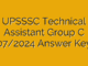UPSSSC Technical Assistant Group C 07/2024 Answer Key