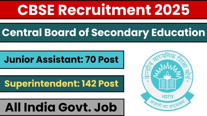 CBSE-Junior-Assistant-and-Superintendent-Posts-Recruitment-2025