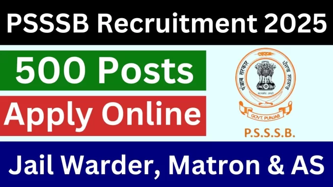 PSSSB-Jail-Warder-Matron-AS-Recruitment