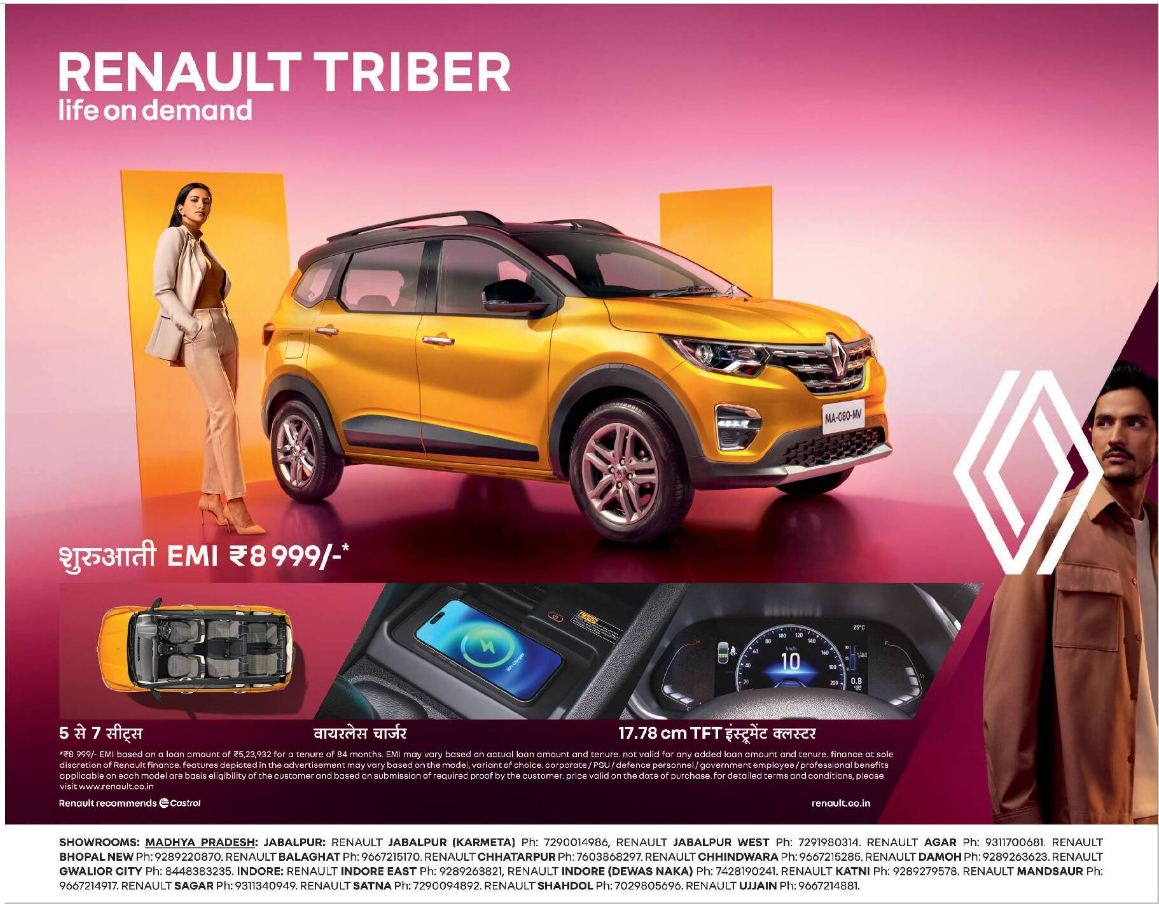 Renault Triber - Starting EMI Rs. 8,999/-