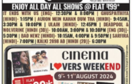 Cinema Lovers Weekend - Enjoy All Day All Shows @ Flat Rs.99* - Movie Magic - South Avenue Mall Jabalpur