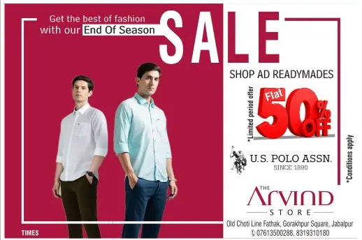 The Arvind Store - End of Season Sale - Flat 50% Off