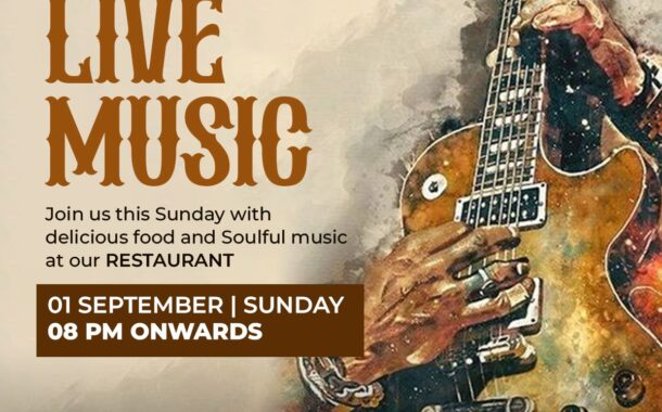 Live Music 01st Sep 2024 Sunday 8PM Onwards - Sheesha Sky Lounge Jabalpur