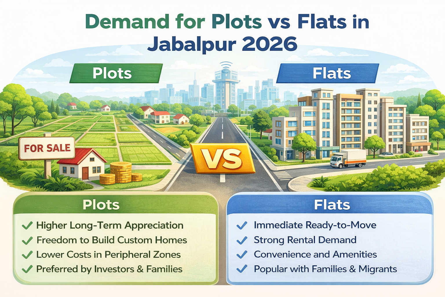 Demand for plots vs flats in Jabalpur
