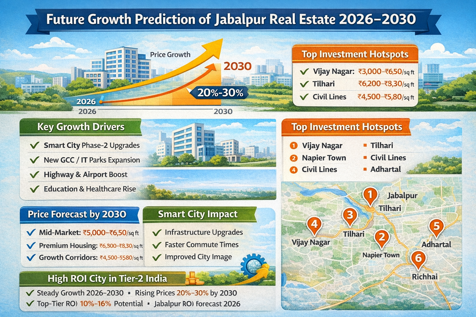 Future growth prediction of Jabalpur real estate
