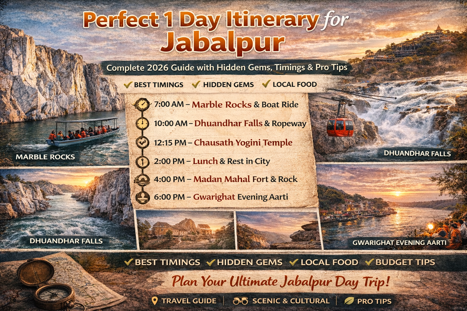 Perfect 1 Day Itinerary for Jabalpur