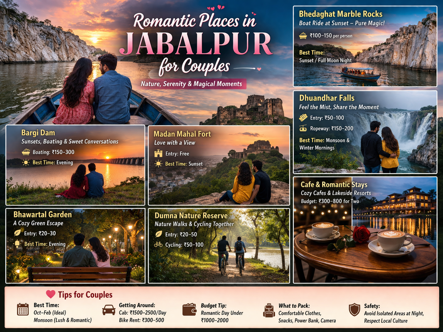 Romantic Places in Jabalpur for Couples
