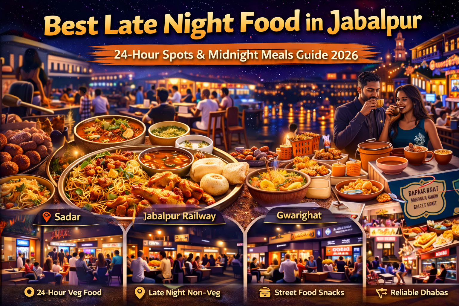 Late-night food in Jabalpur
