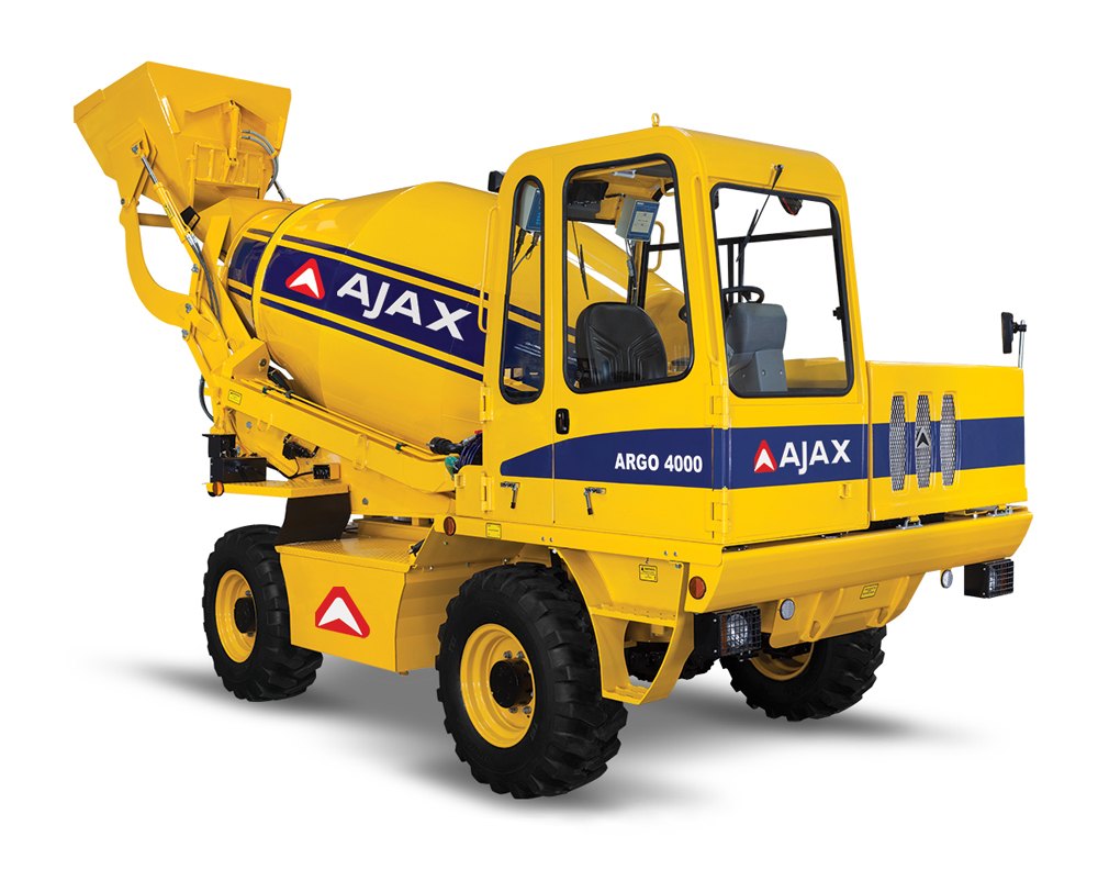 Self Loading Concrete Mixer Equipment AJAX ARGO 4000 SLCM Available on Rent at Lowest Price on Per Hours basis in Jabalpur Madhya Pradesh