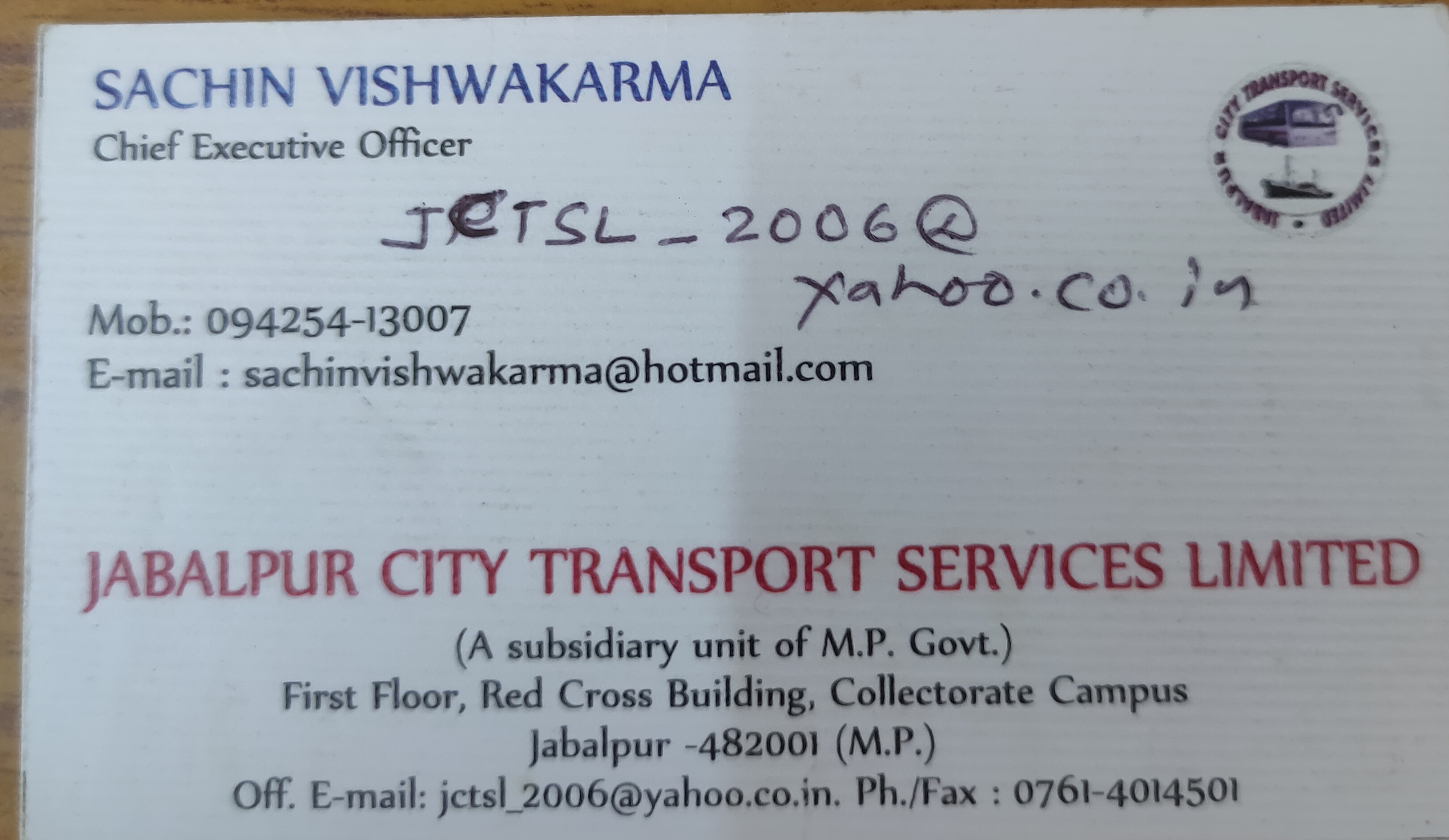 Jabalpur City Transport Services Limited Jabalpur
