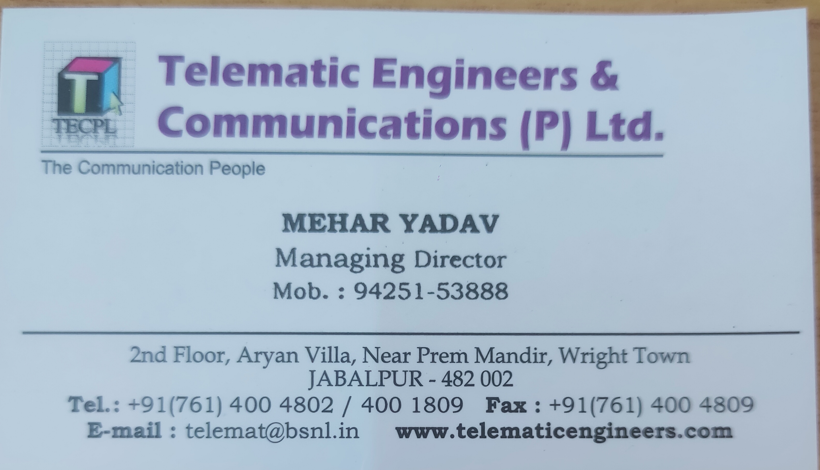 Telematic Engineers & Communication Jabalpur