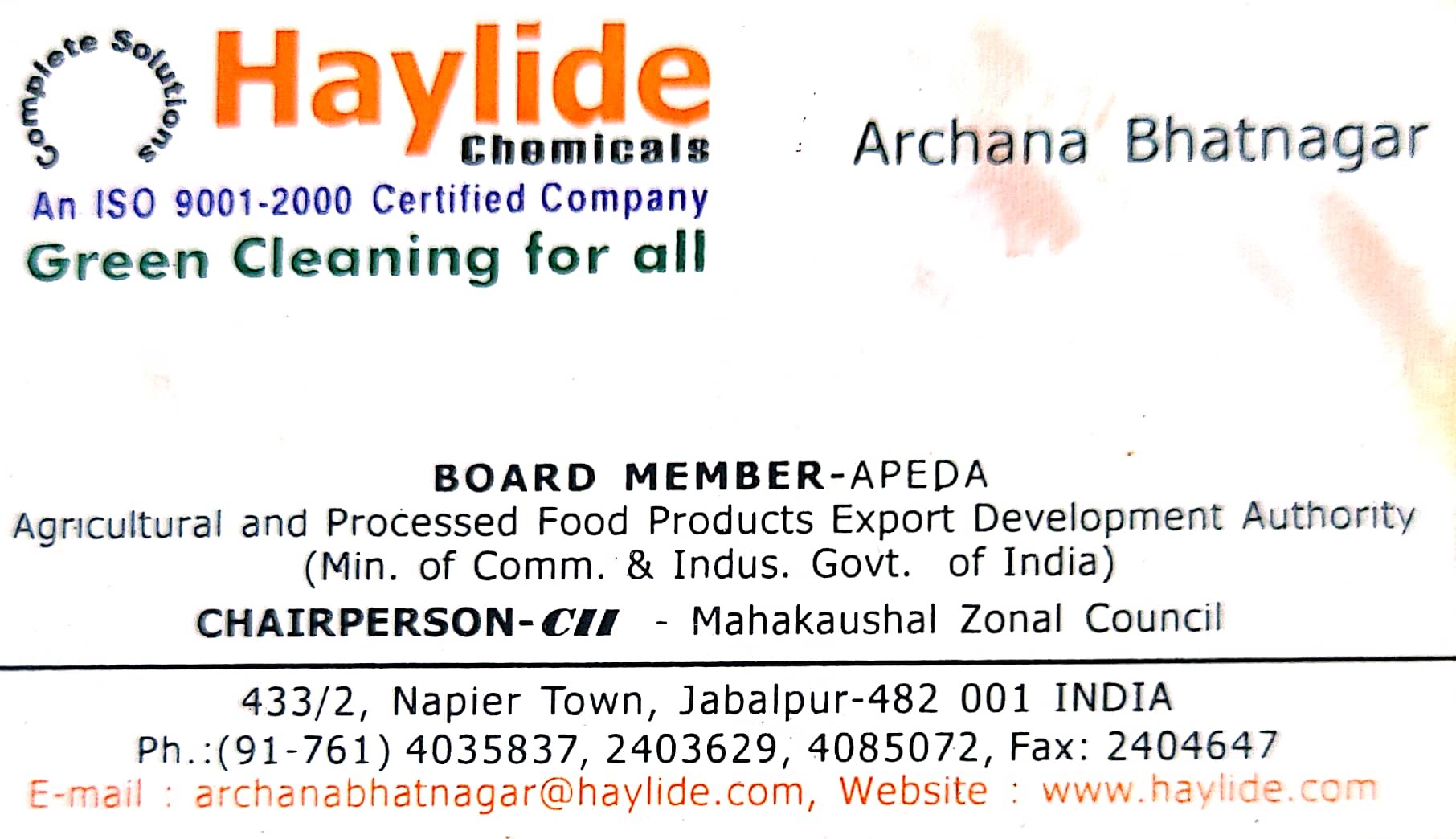 Haylide chemical Jabalpur